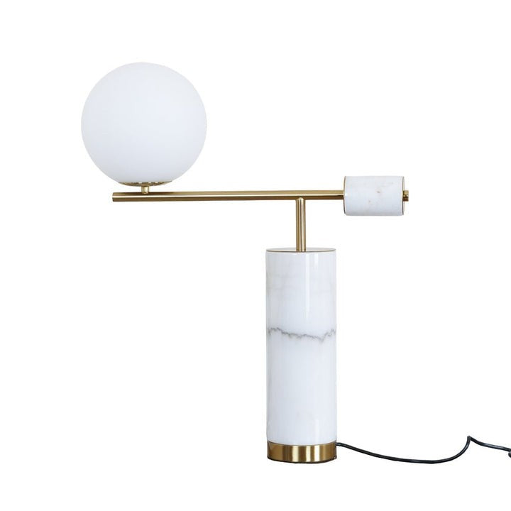 Minimalist Marble & Metal LED Table Lamp