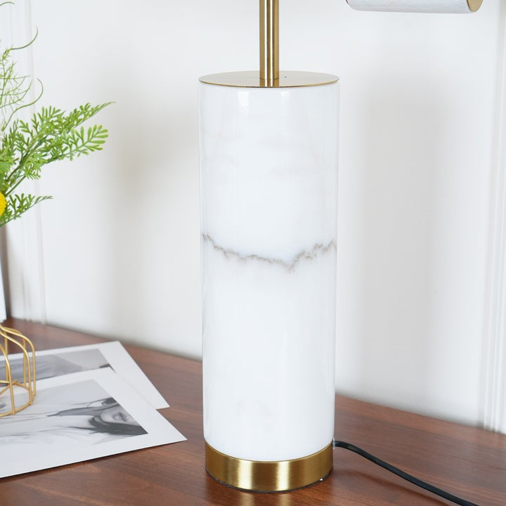 Minimalist Marble & Metal LED Table Lamp