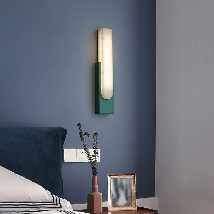 Modern Alabaster Wall Sconce with Integrated LED