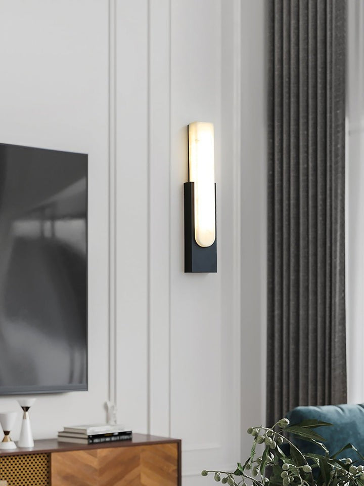 Modern Alabaster Wall Sconce with Integrated LED
