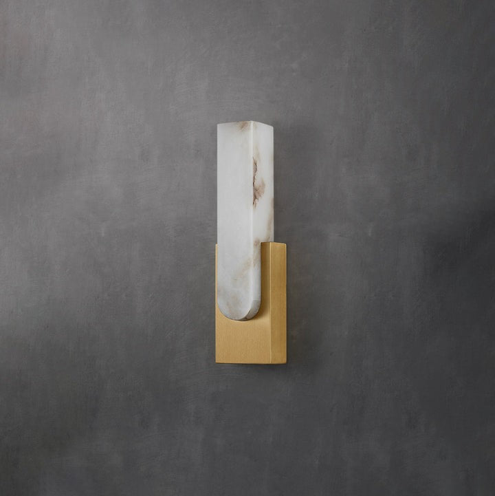 Modern Alabaster Wall Sconce with Integrated LED