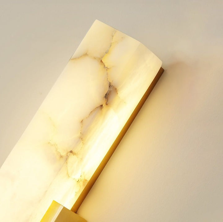 Modern Alabaster Wall Sconce with Integrated LED