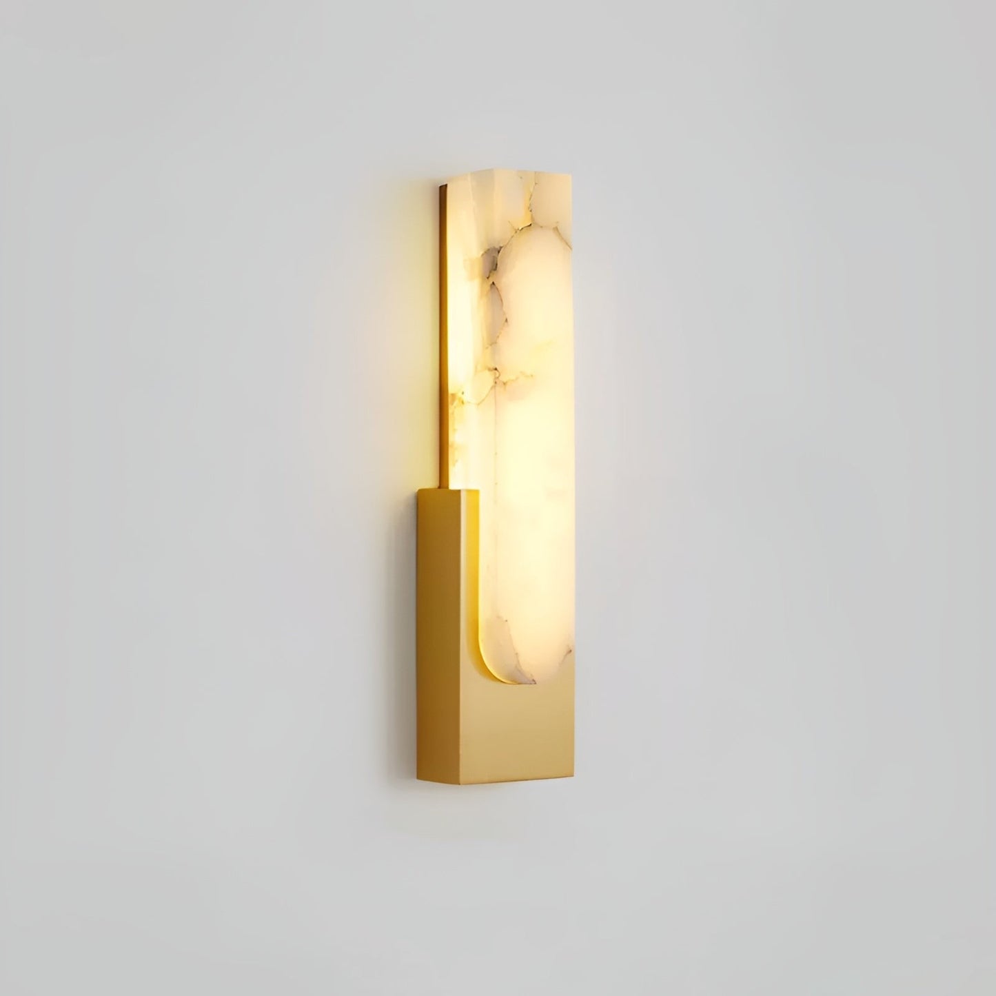 Modern Alabaster Wall Sconce with Integrated LED