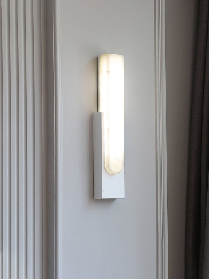 Modern Alabaster Wall Sconce with Integrated LED