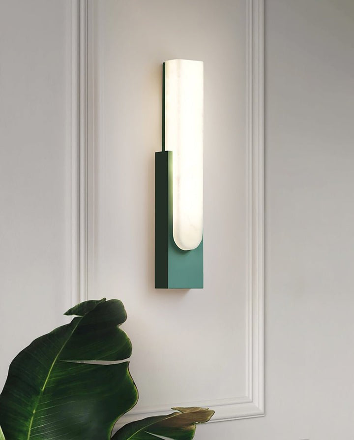 Modern Alabaster Wall Sconce with Integrated LED