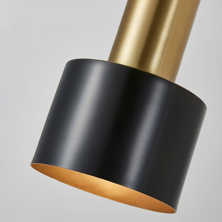 Modern Brass & Black Wall Sconce Lighting - Single Fixture
