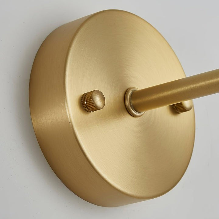 Modern Brass & Black Wall Sconce Lighting - Single Fixture