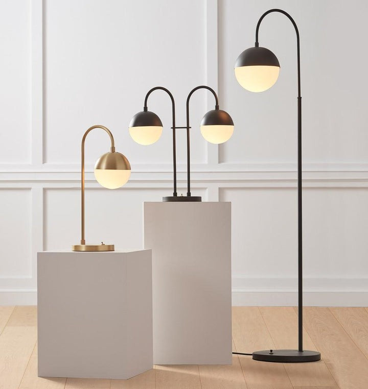 Modern Brass Globe Table Lamp