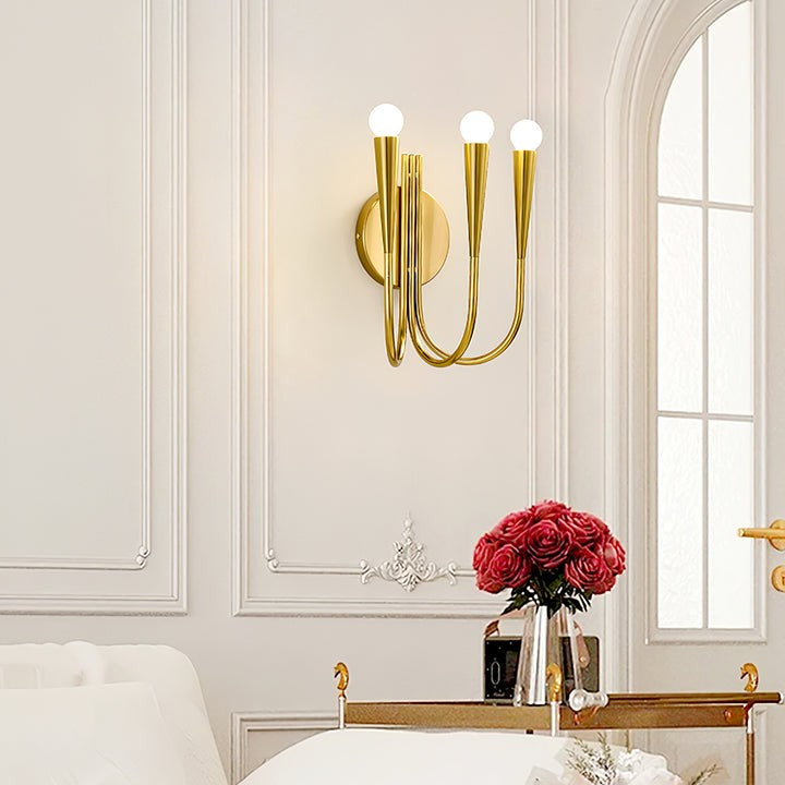 Modern Curved Arm LED Wall Sconce