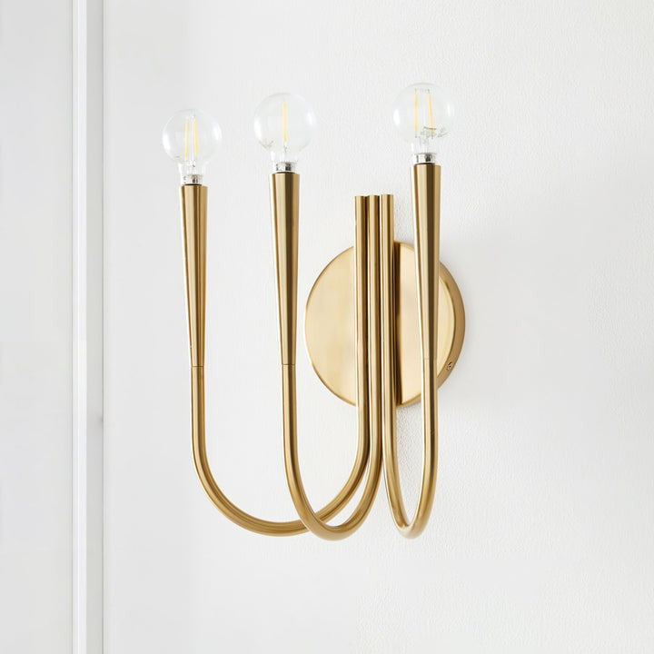 Modern Curved Arm LED Wall Sconce