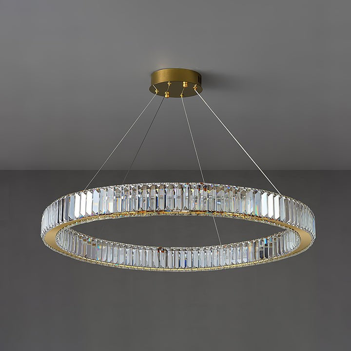 Modern Interlaced Ring LED Pendant Chandelier - Gold Finish
