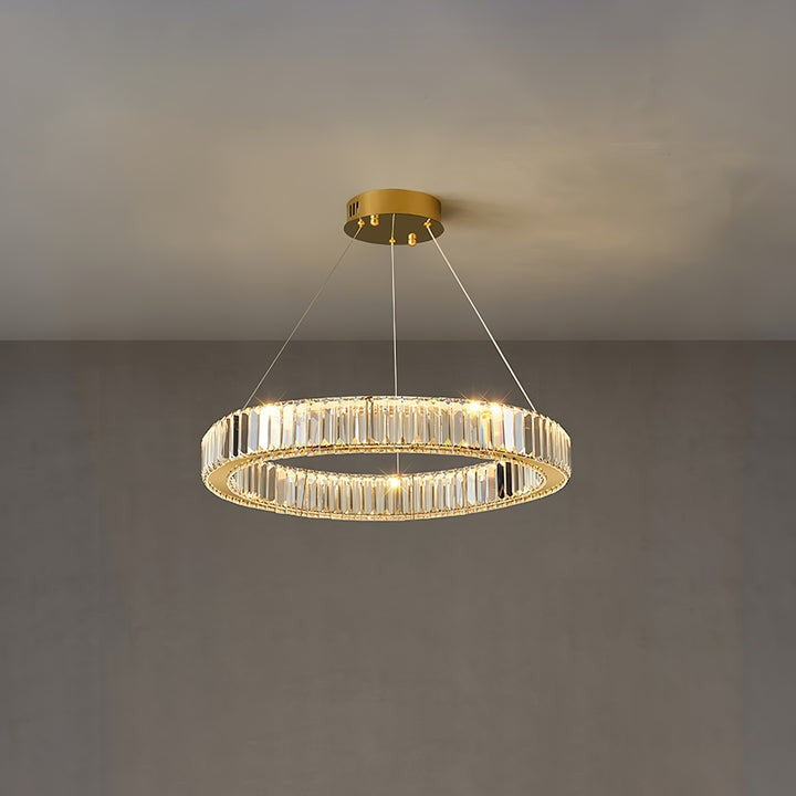 Modern Interlaced Ring LED Pendant Chandelier - Gold Finish