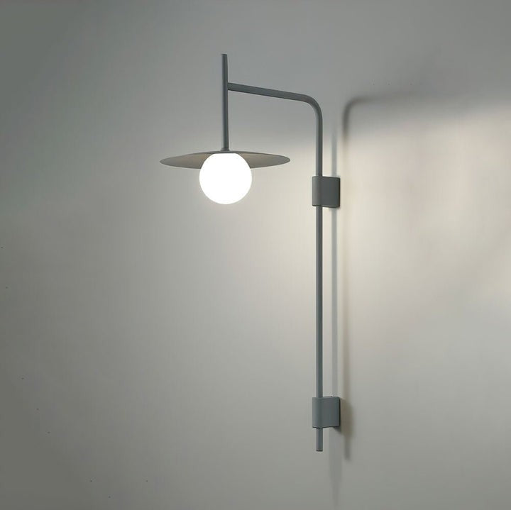 Modern Iron Wall Lamp with Frosted Glass Shade