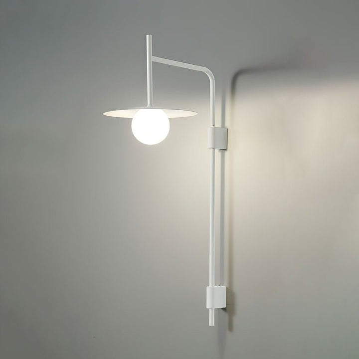 Modern Iron Wall Lamp with Frosted Glass Shade