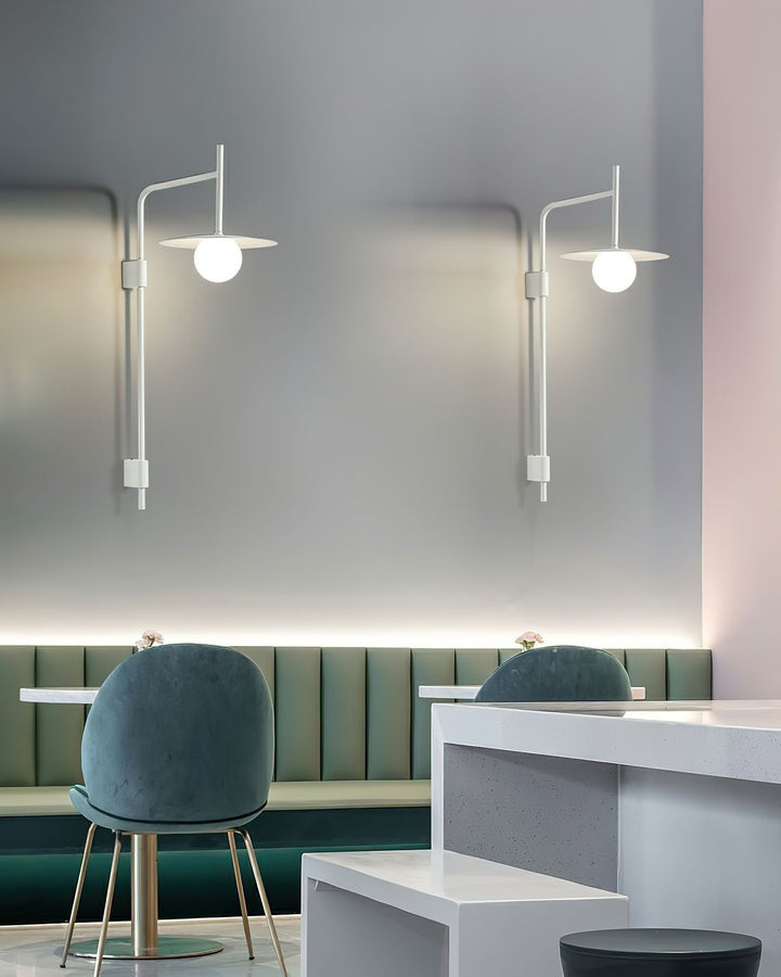 Modern Iron Wall Lamp with Frosted Glass Shade