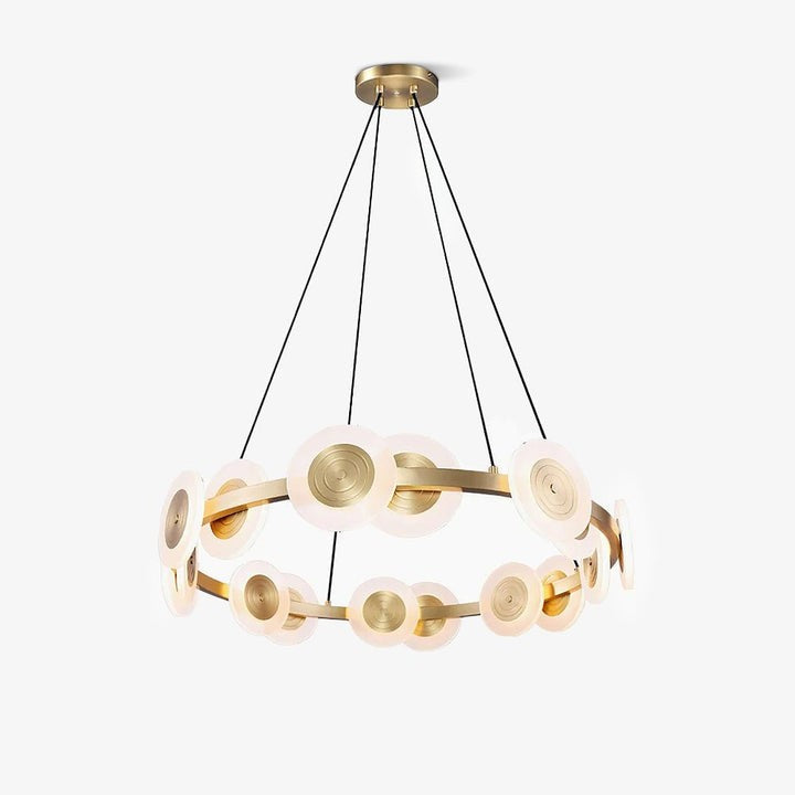 Modern Nordic 16-Arm Brass & Frosted Acrylic LED Chandelier