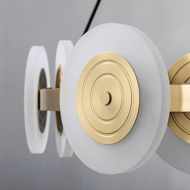 Modern Nordic 16-Arm Brass & Frosted Acrylic LED Chandelier