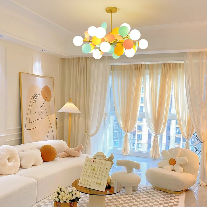 Modern Off-White Tree Branch Ceiling Chandelier