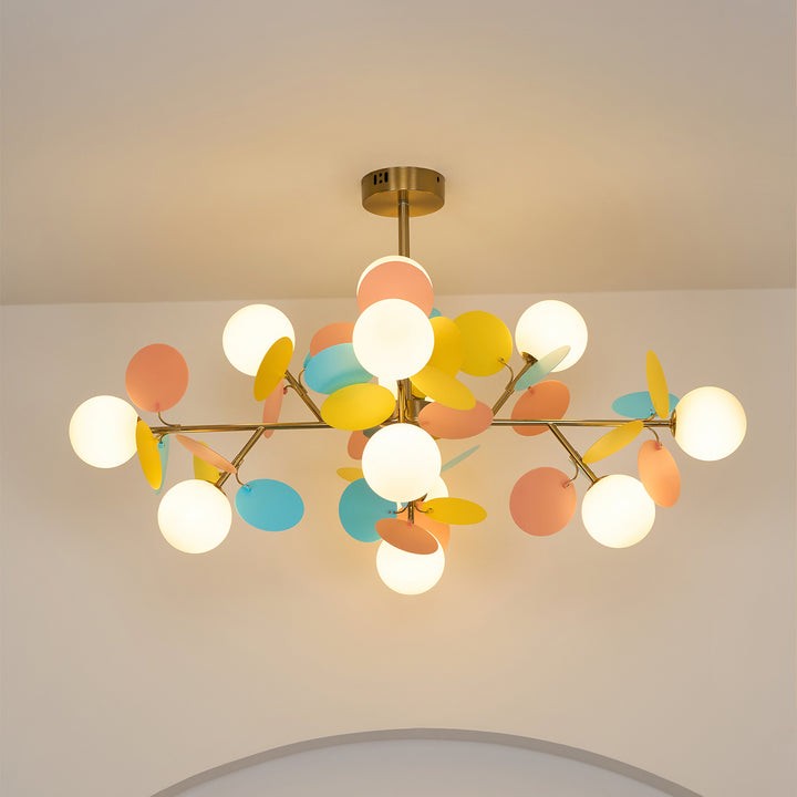 Modern Off-White Tree Branch Ceiling Chandelier