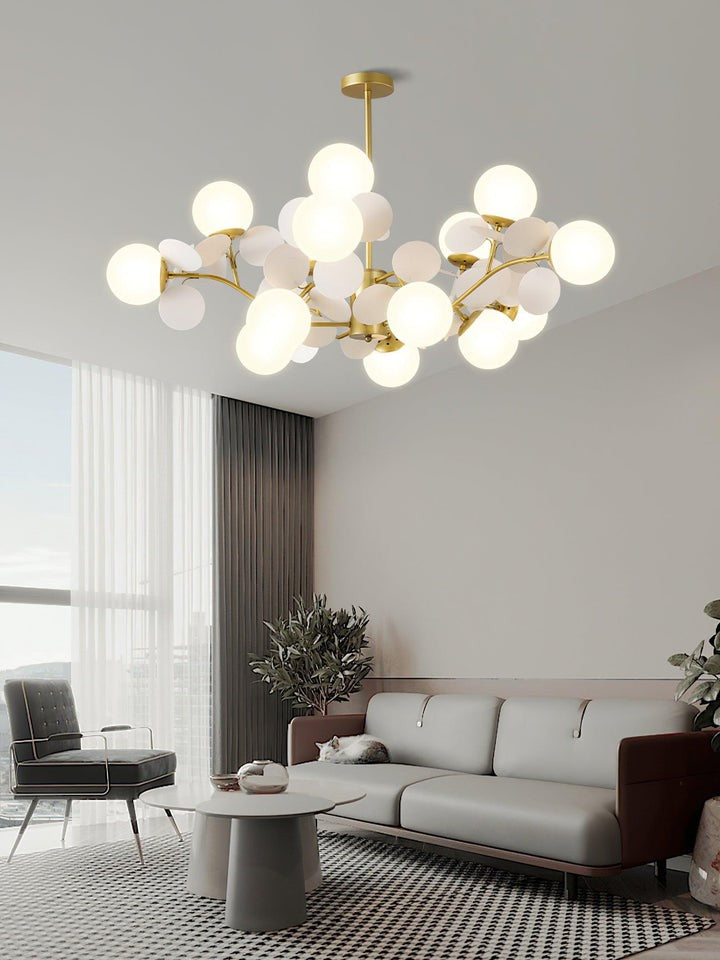 Modern Off-White Tree Branch Ceiling Chandelier