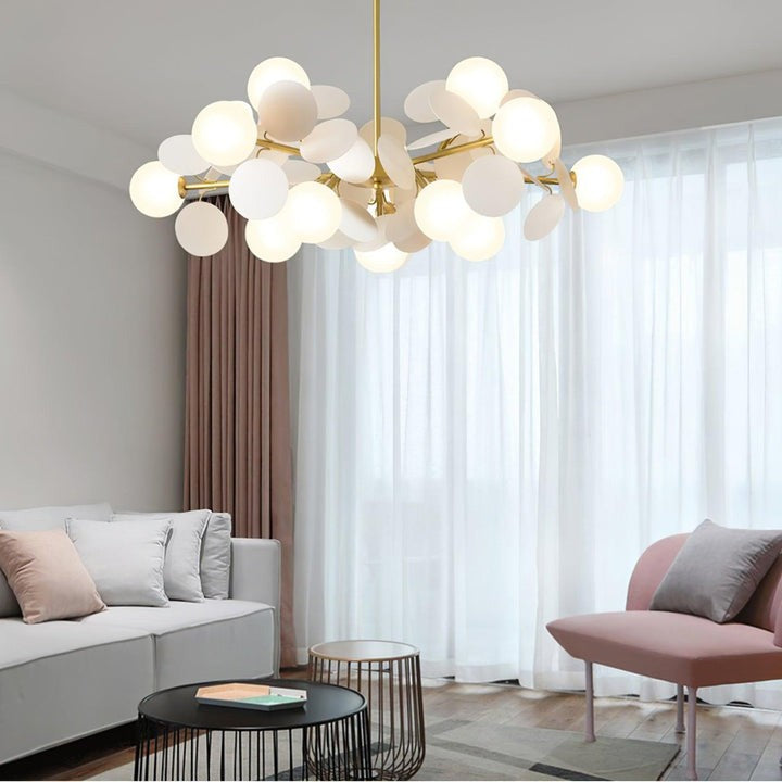 Modern Off-White Tree Branch Ceiling Chandelier