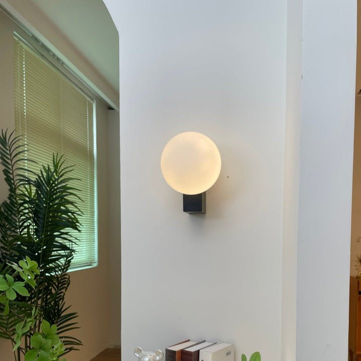 Modern Opal Glass Wall Sconce – Geometric Ambient Lighting