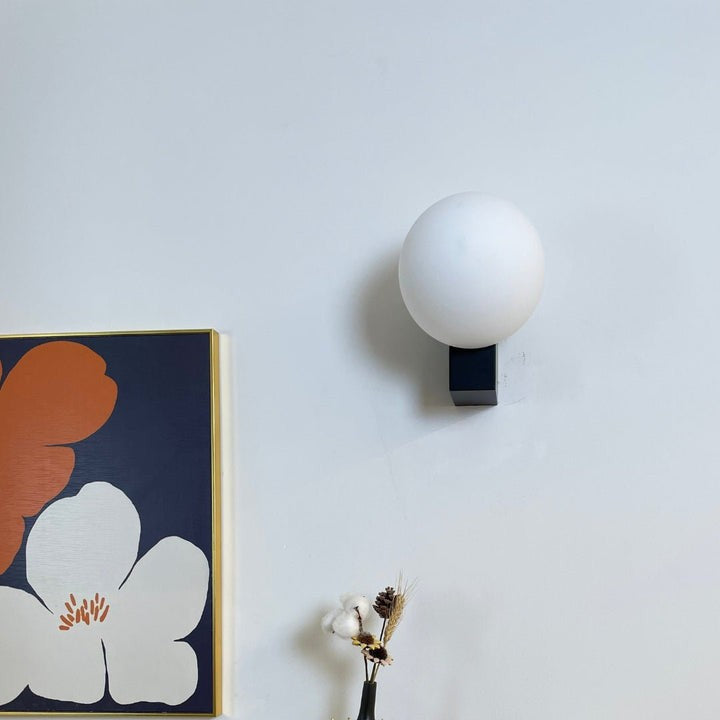 Modern Opal Glass Wall Sconce – Geometric Ambient Lighting