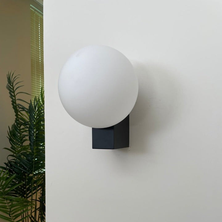 Modern Opal Glass Wall Sconce – Geometric Ambient Lighting