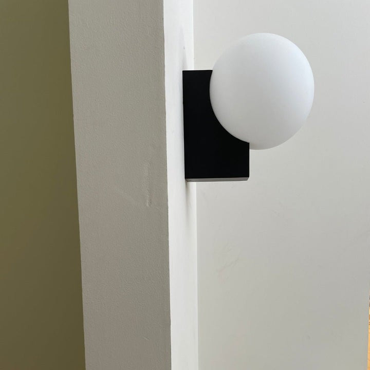 Modern Opal Glass Wall Sconce – Geometric Ambient Lighting