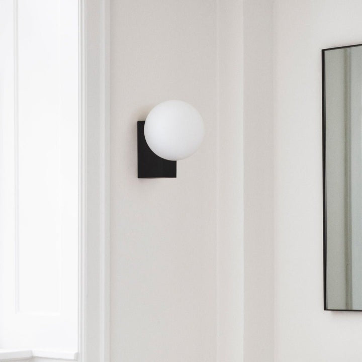 Modern Opal Glass Wall Sconce – Geometric Ambient Lighting