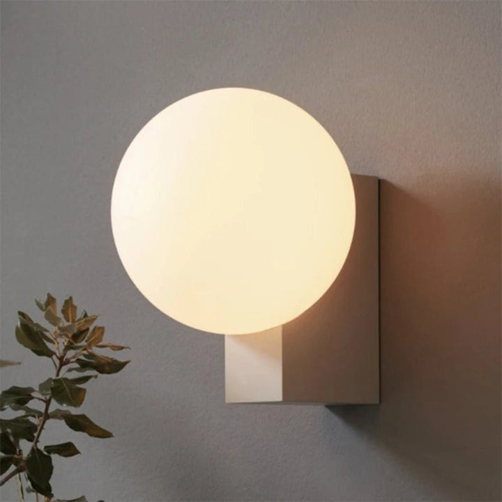 Modern Opal Glass Wall Sconce – Geometric Ambient Lighting