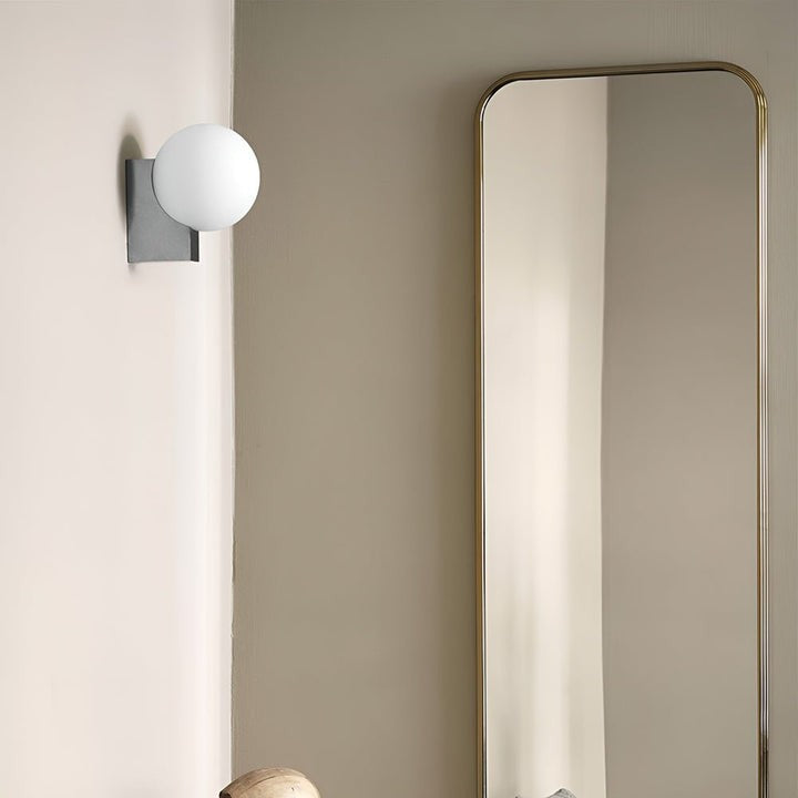 Modern Opal Glass Wall Sconce – Geometric Ambient Lighting