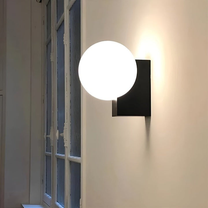 Modern Opal Glass Wall Sconce – Geometric Ambient Lighting