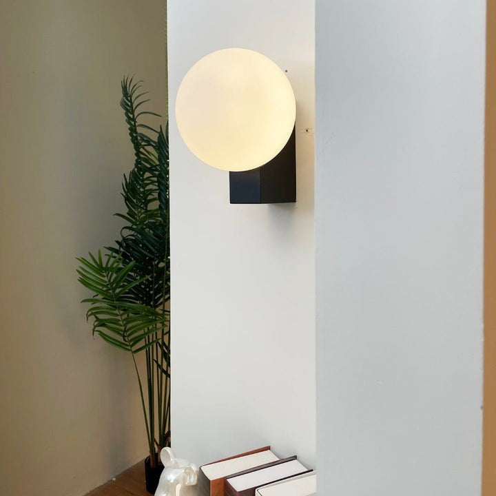 Modern Opal Glass Wall Sconce – Geometric Ambient Lighting