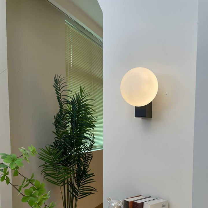 Modern Opal Glass Wall Sconce – Geometric Ambient Lighting