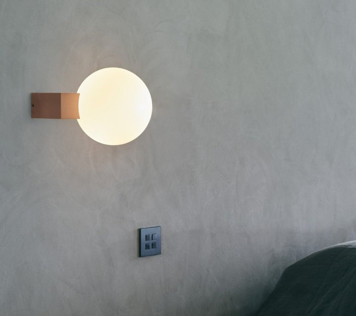 Modern Opal Glass Wall Sconce – Geometric Ambient Lighting