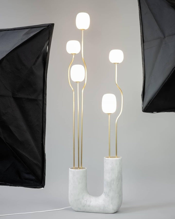 Modern Resin & Glass LED Floor Lamp