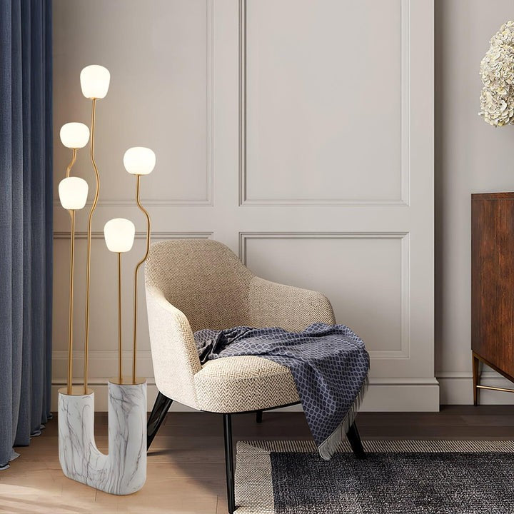 Modern Resin & Glass LED Floor Lamp