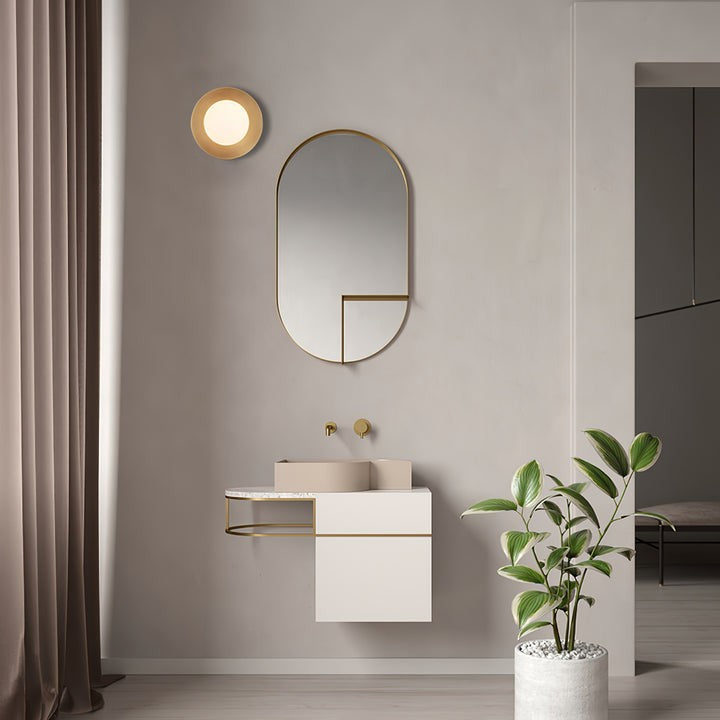 Modern Round Glass Art Wall Sconce