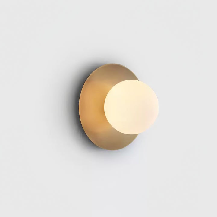 Modern Round Glass Art Wall Sconce