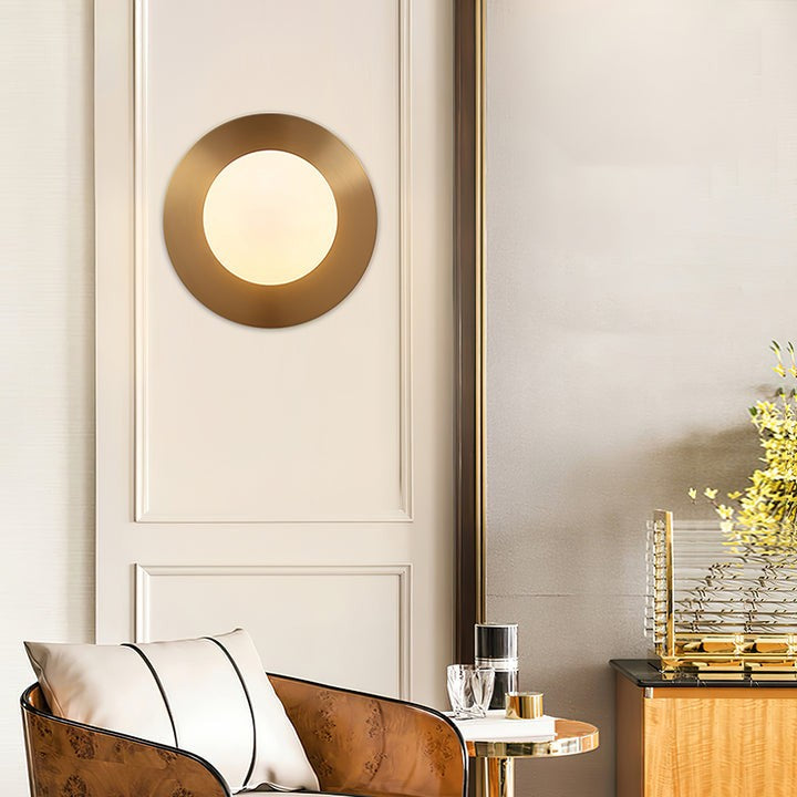 Modern Round Glass Art Wall Sconce