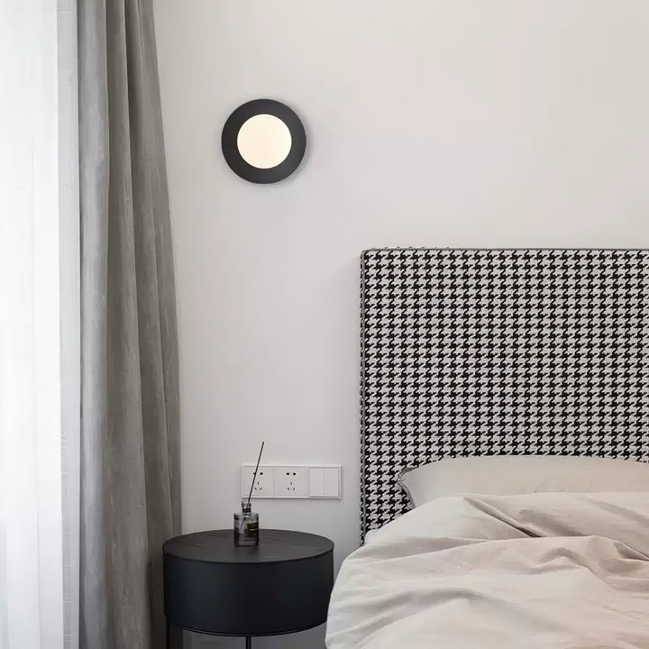 Modern Round Glass Art Wall Sconce