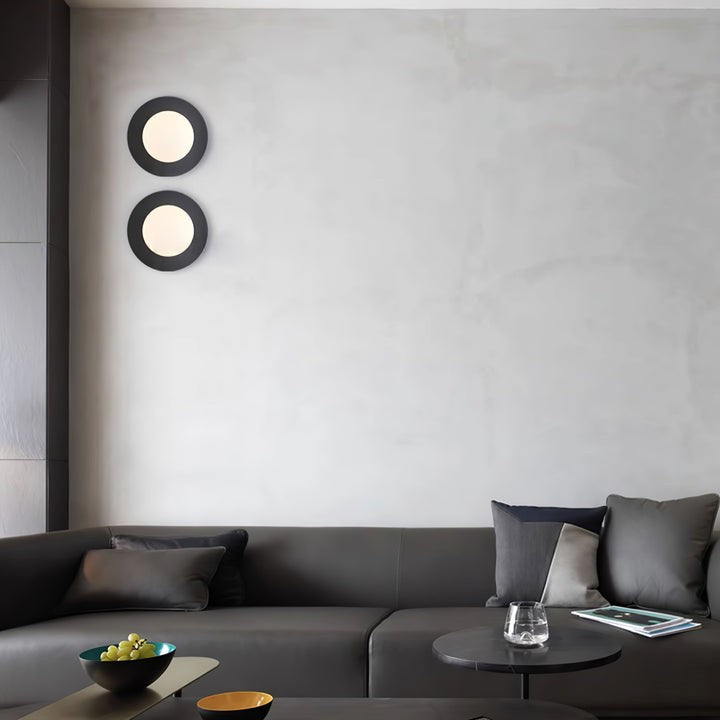 Modern Round Glass Art Wall Sconce