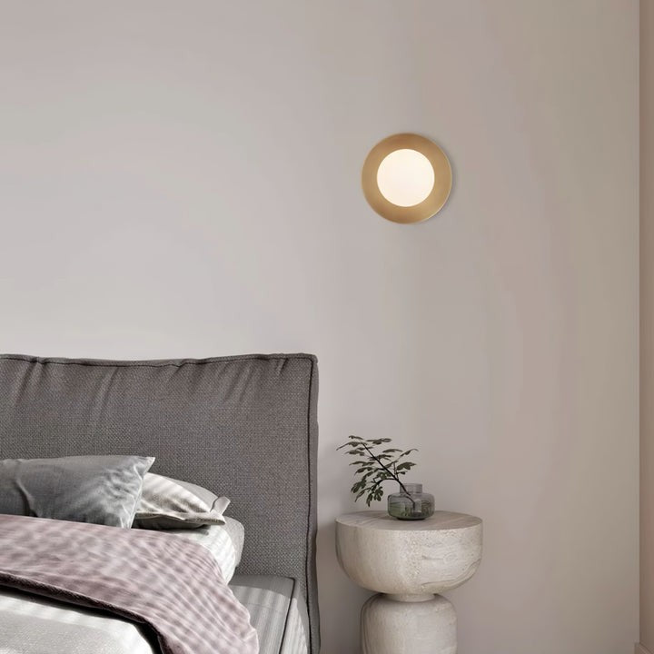 Modern Round Glass Art Wall Sconce