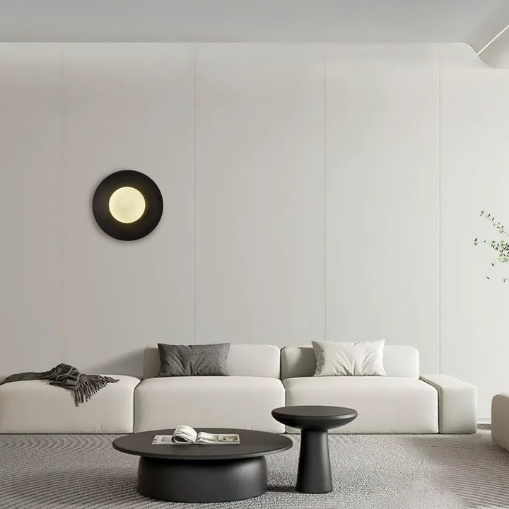 Modern Round Glass Art Wall Sconce