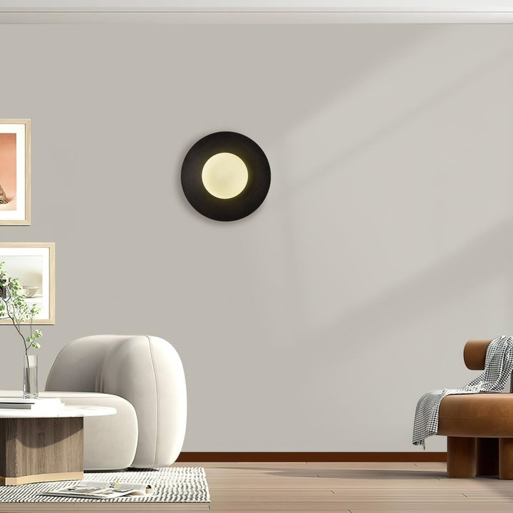 Modern Round Glass Art Wall Sconce