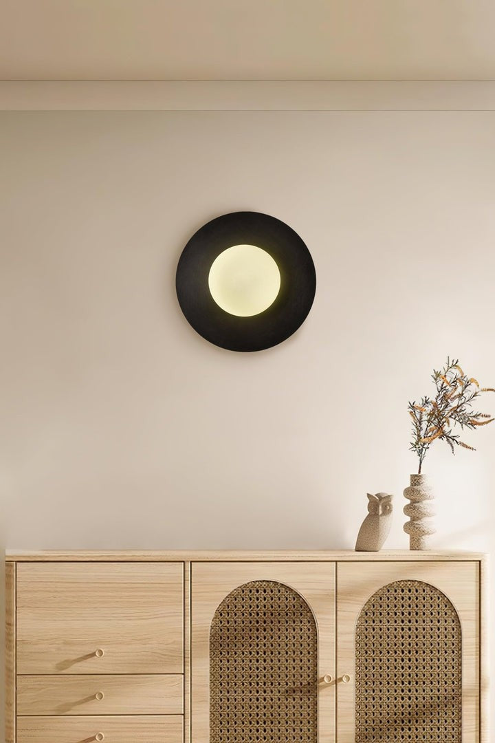 Modern Round Glass Art Wall Sconce