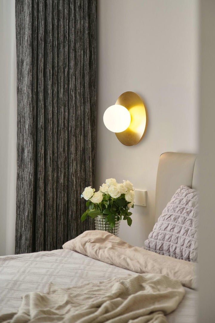 Modern Round Glass Art Wall Sconce