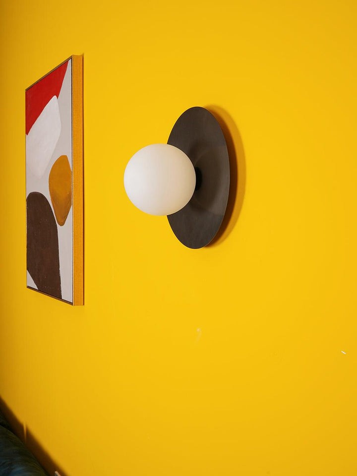 Modern Round Glass Art Wall Sconce