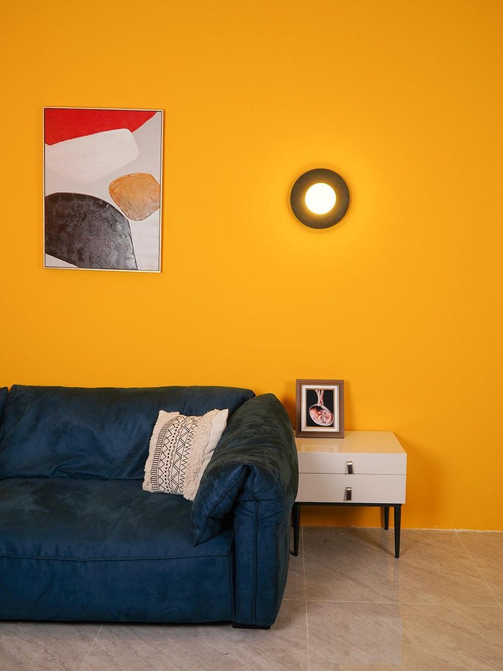Modern Round Glass Art Wall Sconce